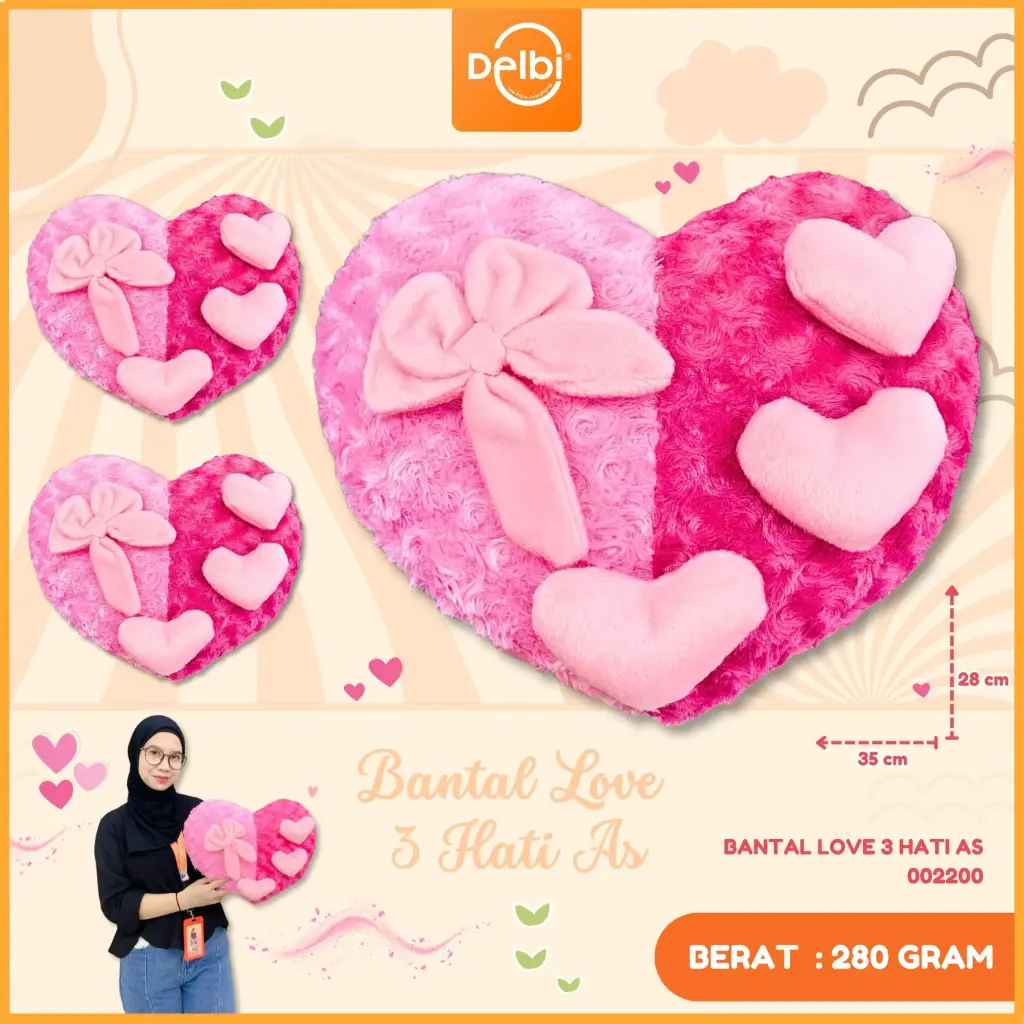 BANTAL LOVE 3 HATI AS