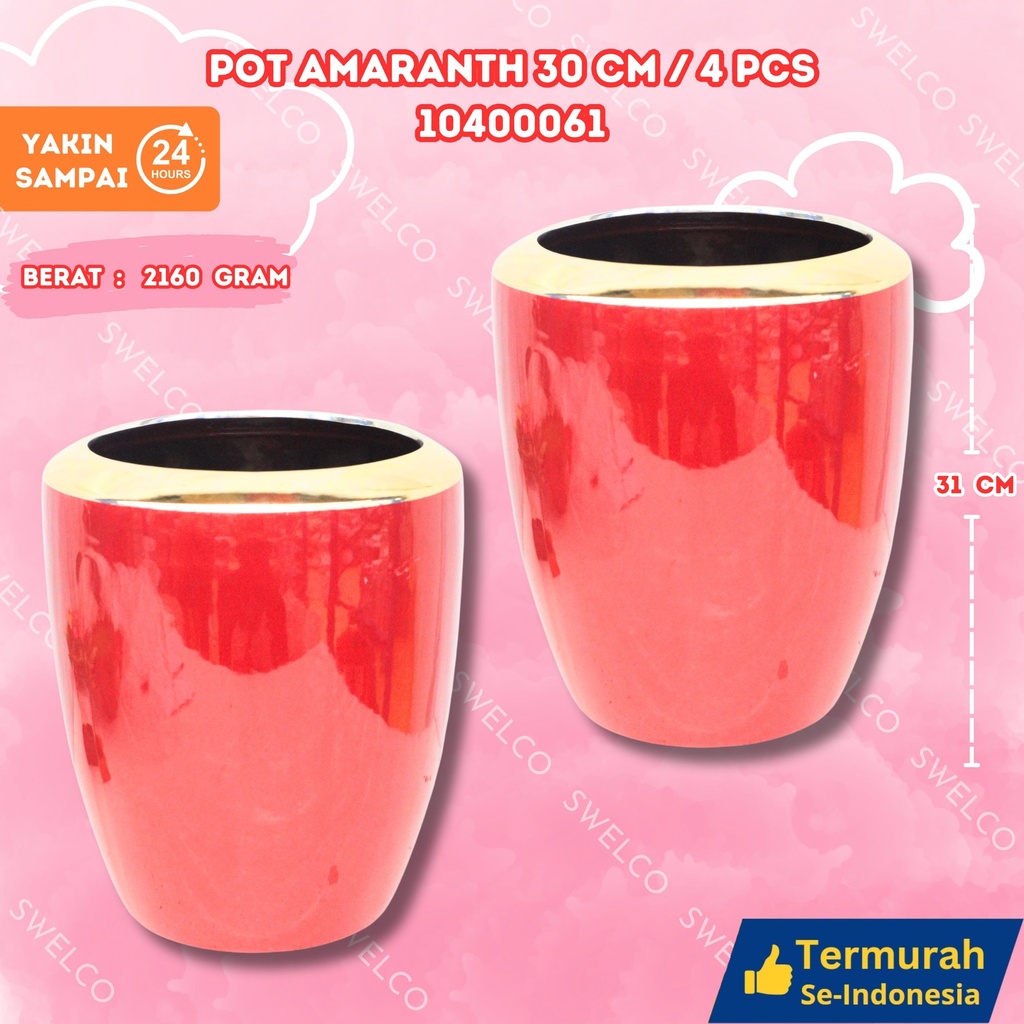 POT AMARANTH 30CM/4PCS