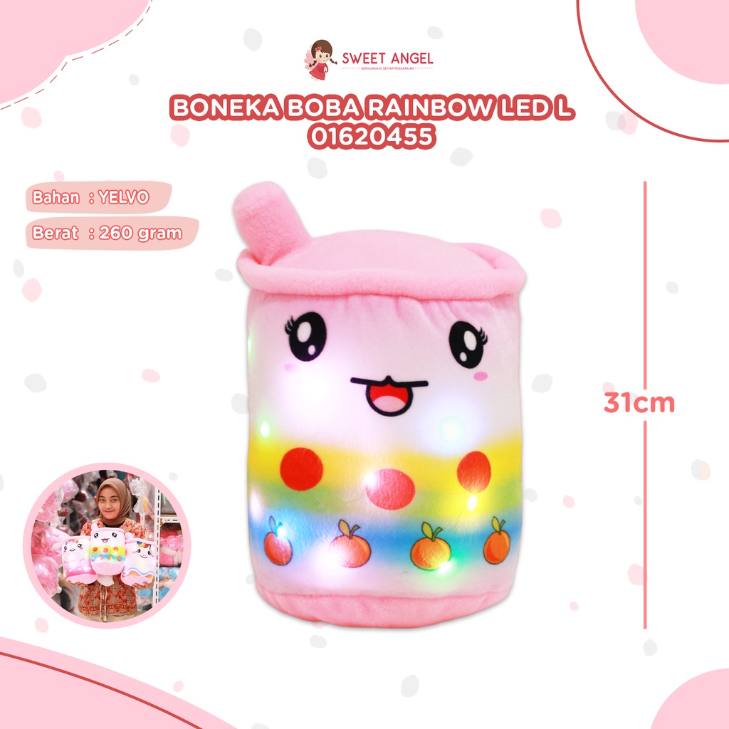 [01620455] BONEKA BOBA RAINBOW L (12PCS (Pink)