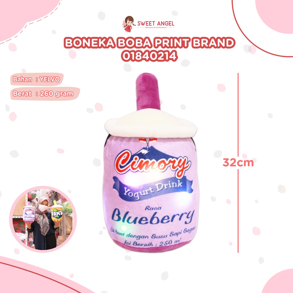 [01840214] BONEKA BOBA PRINT BRAND (Cimory Blueberry)
