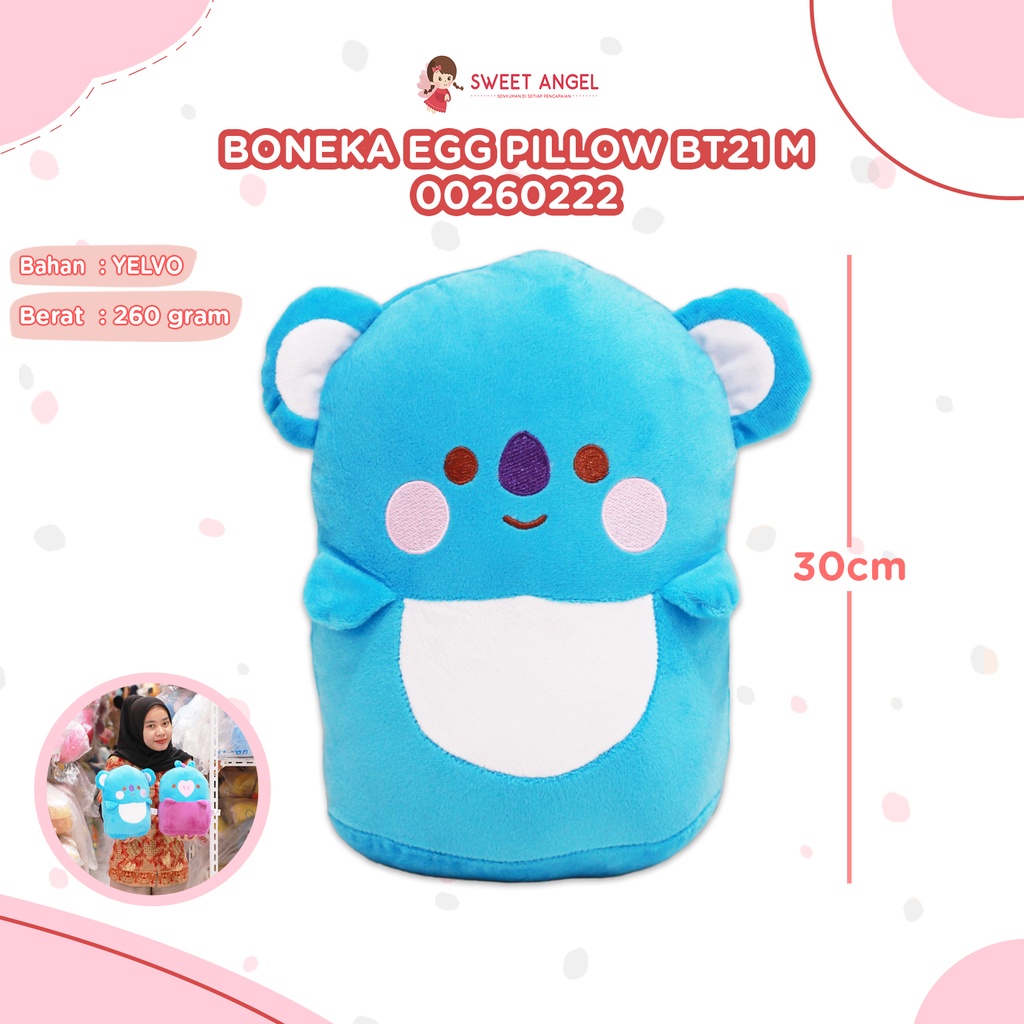 [00260222] BONEKA EGG PILLOW BT21 M (KOYA)