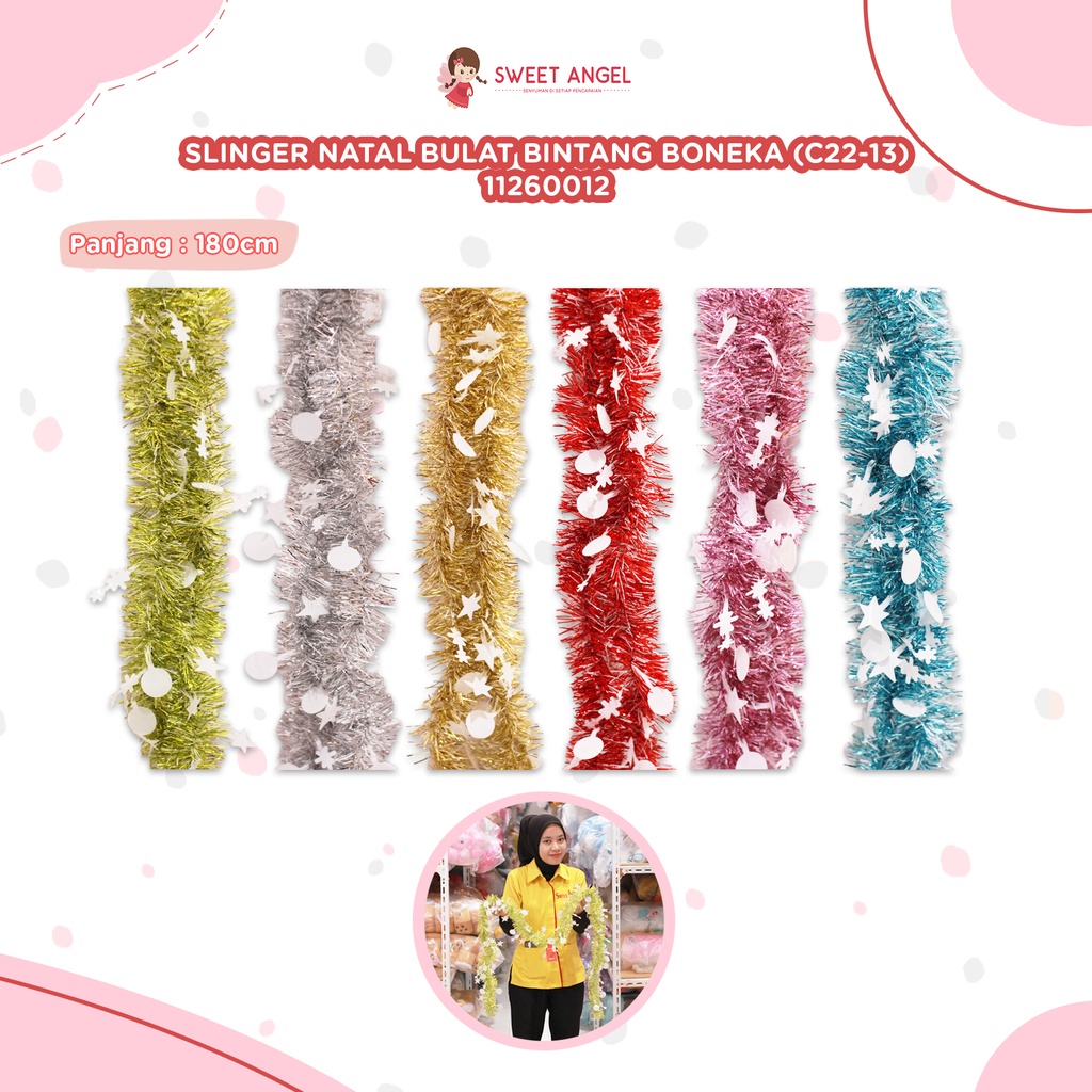 SLINGER NATAL BULAT BINTANG BONEKA (C22-13)
