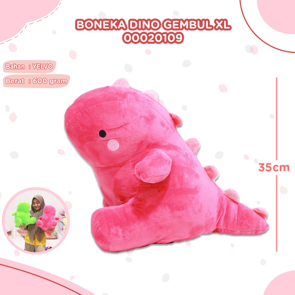 [00020109] BONEKA DINO GEMBUL XL (Fanta)