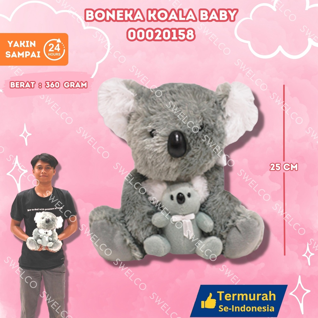 BONEKA KOALA BABY ANIMAL BERBULU ANAK
