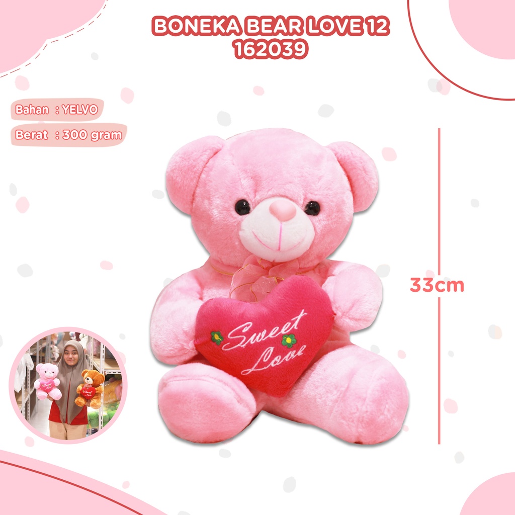 BONEKA BEAR LOVE 12"