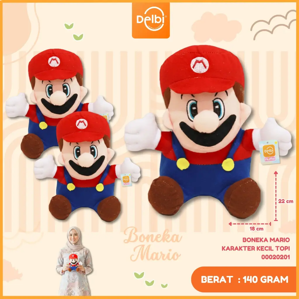 BONEKA MARIO KARAKTER KECIL TOPI