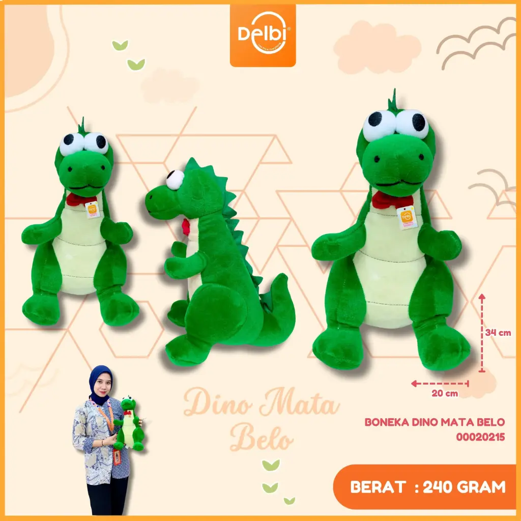 [00020215] BONEKA DINO MATA BELO