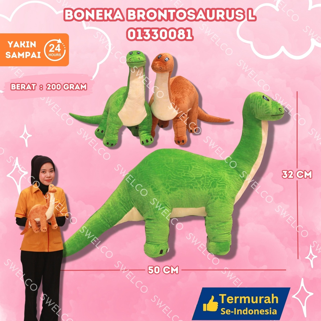 BONEKA BRONTOSAURUS L DINO TIREX SEDANG
