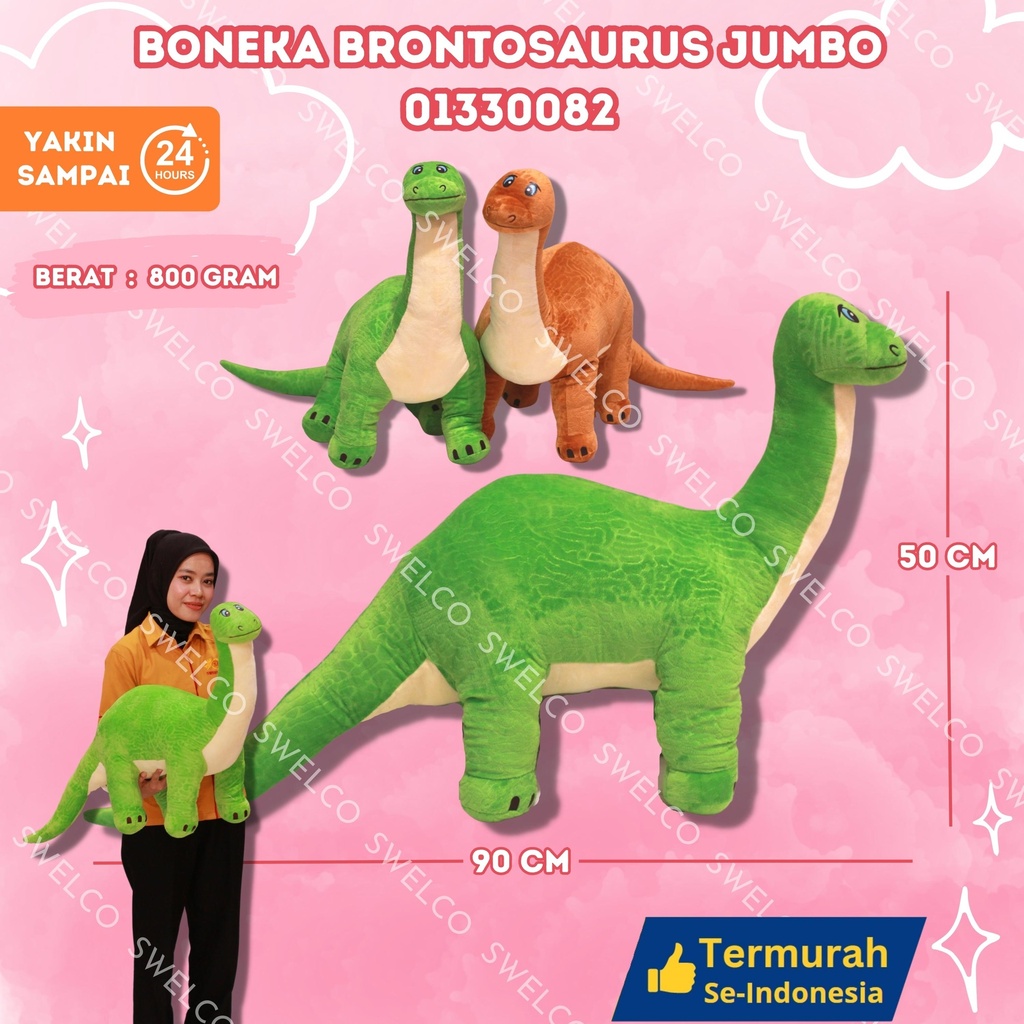 [01330082] BONEKA BRONTOSAURUS JUMBO DINO TIREX ANIMAL