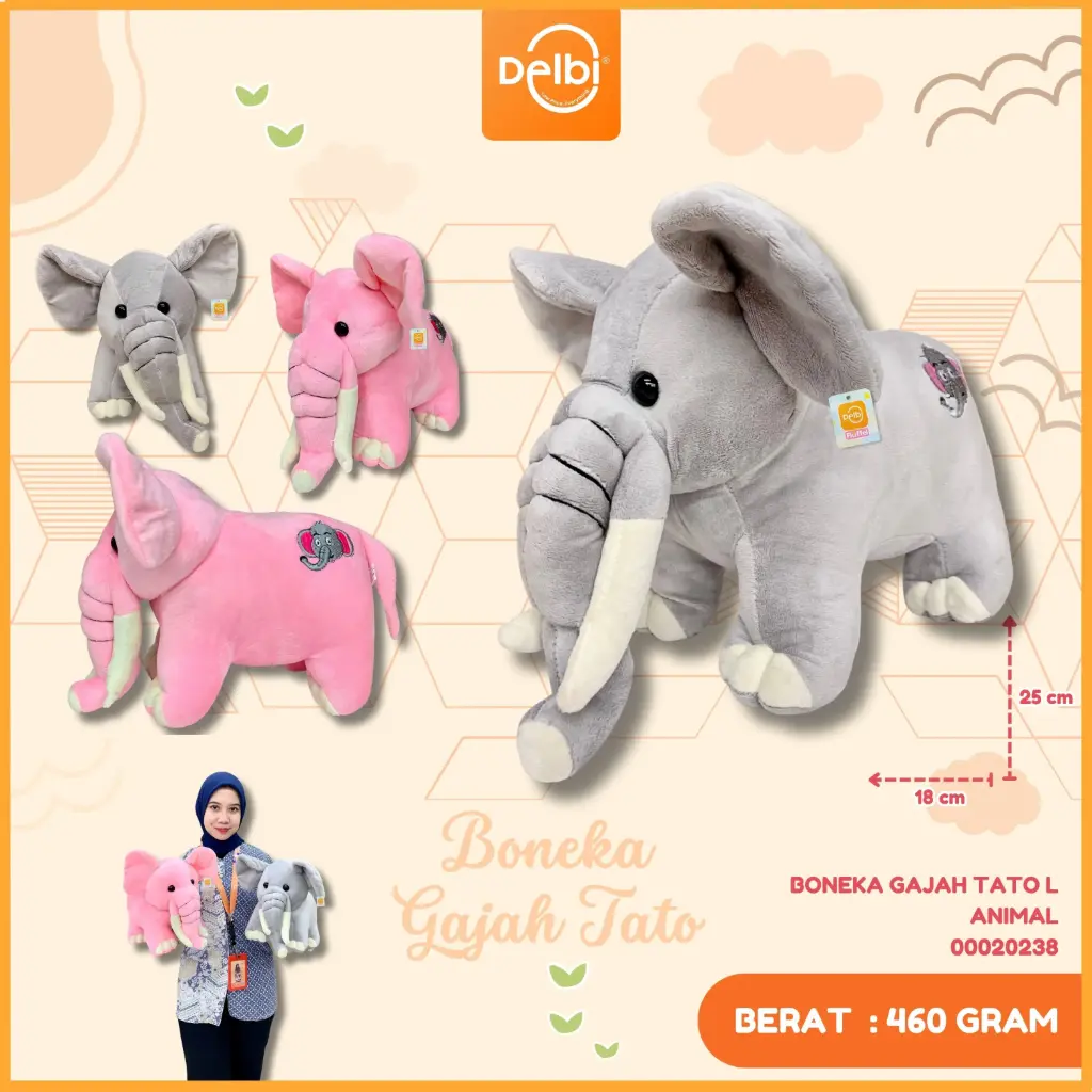 BONEKA GAJAH TATO L ANIMAL