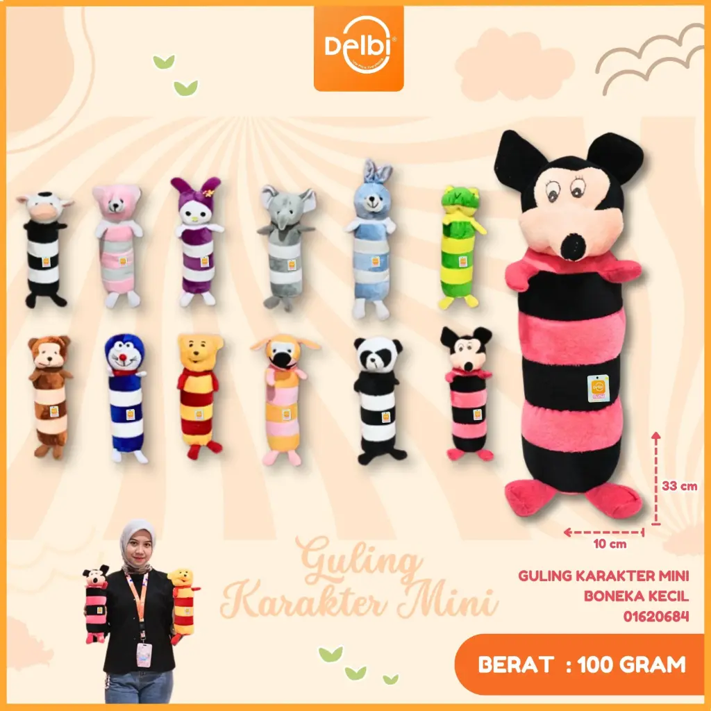 [01620684] GULING KARAKTER MINI BONEKA KECIL