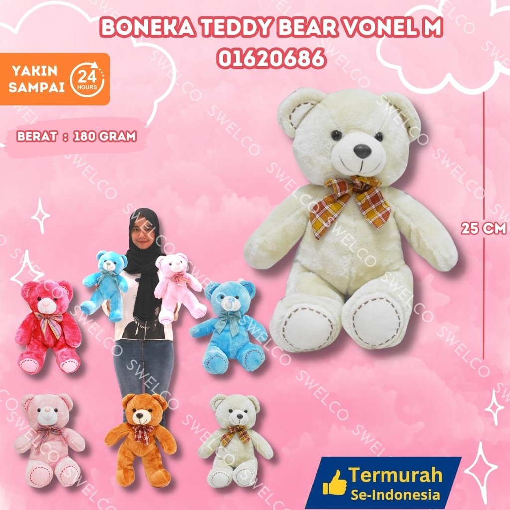BONEKA TEDDY BEAR VONEL M