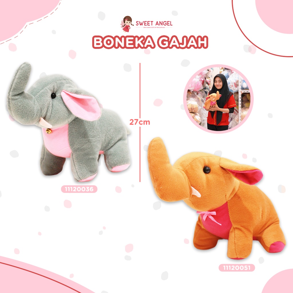 BONEKA GAJAH ANIMAL KECIL DUDUK