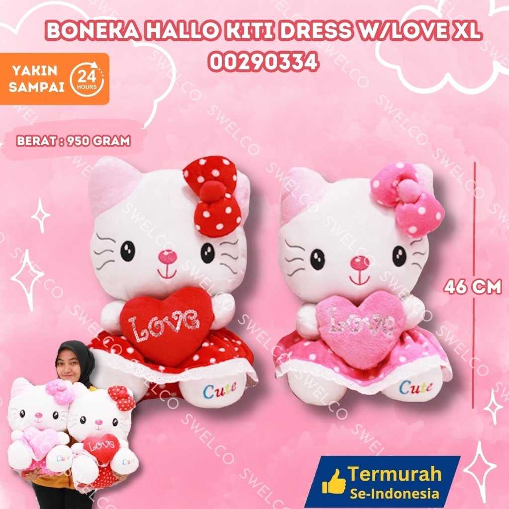 BONEKA HALLO KITI DRESS W/LOVE XL
