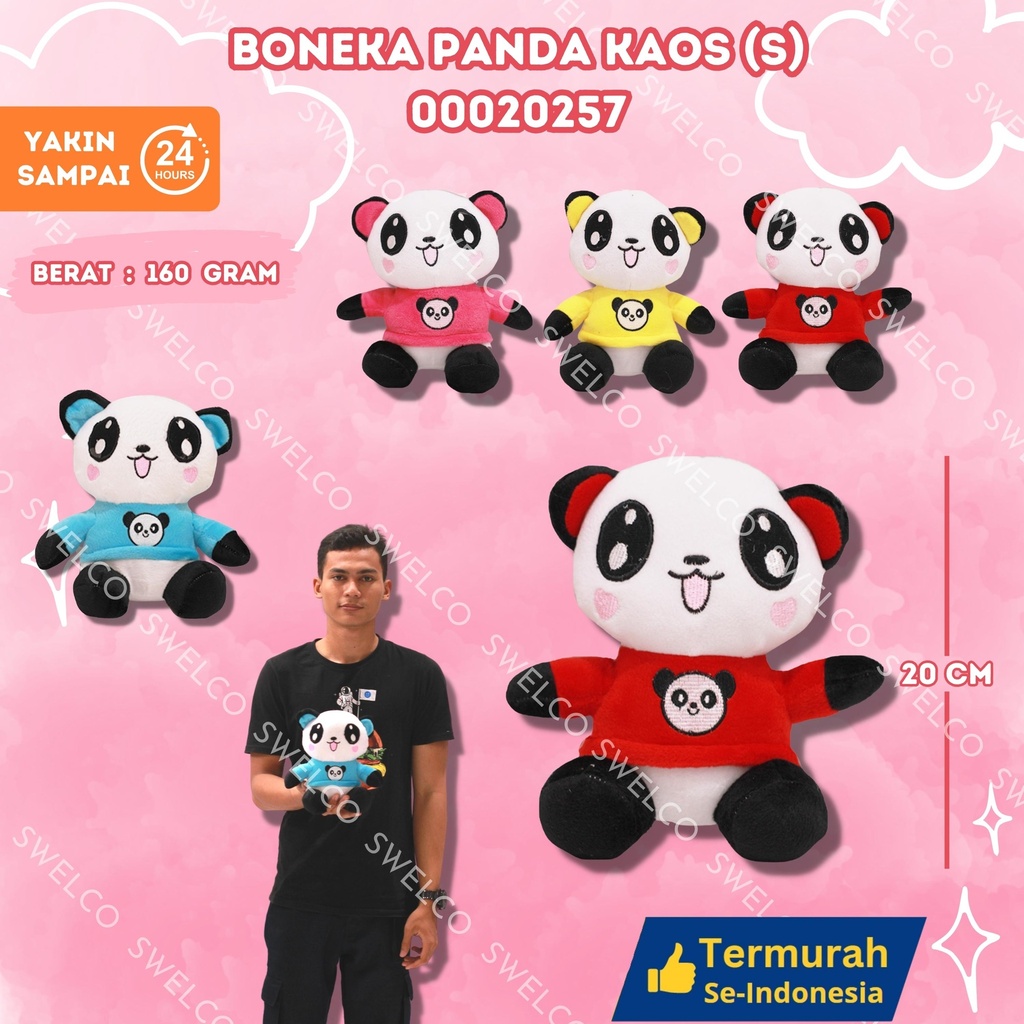 BONEKA PANDA KAOS (S) KECIL 8H"