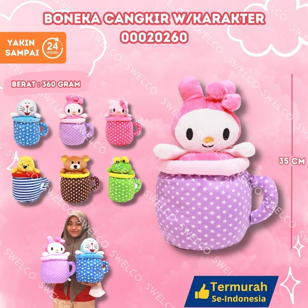[00020260] BONEKA CANGKIR W/KARAKTER