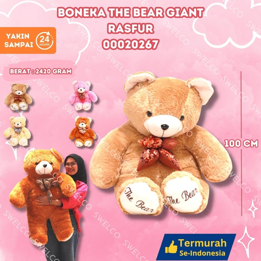 BONEKA THE BEAR GIANT RASFUR PITA BESAR