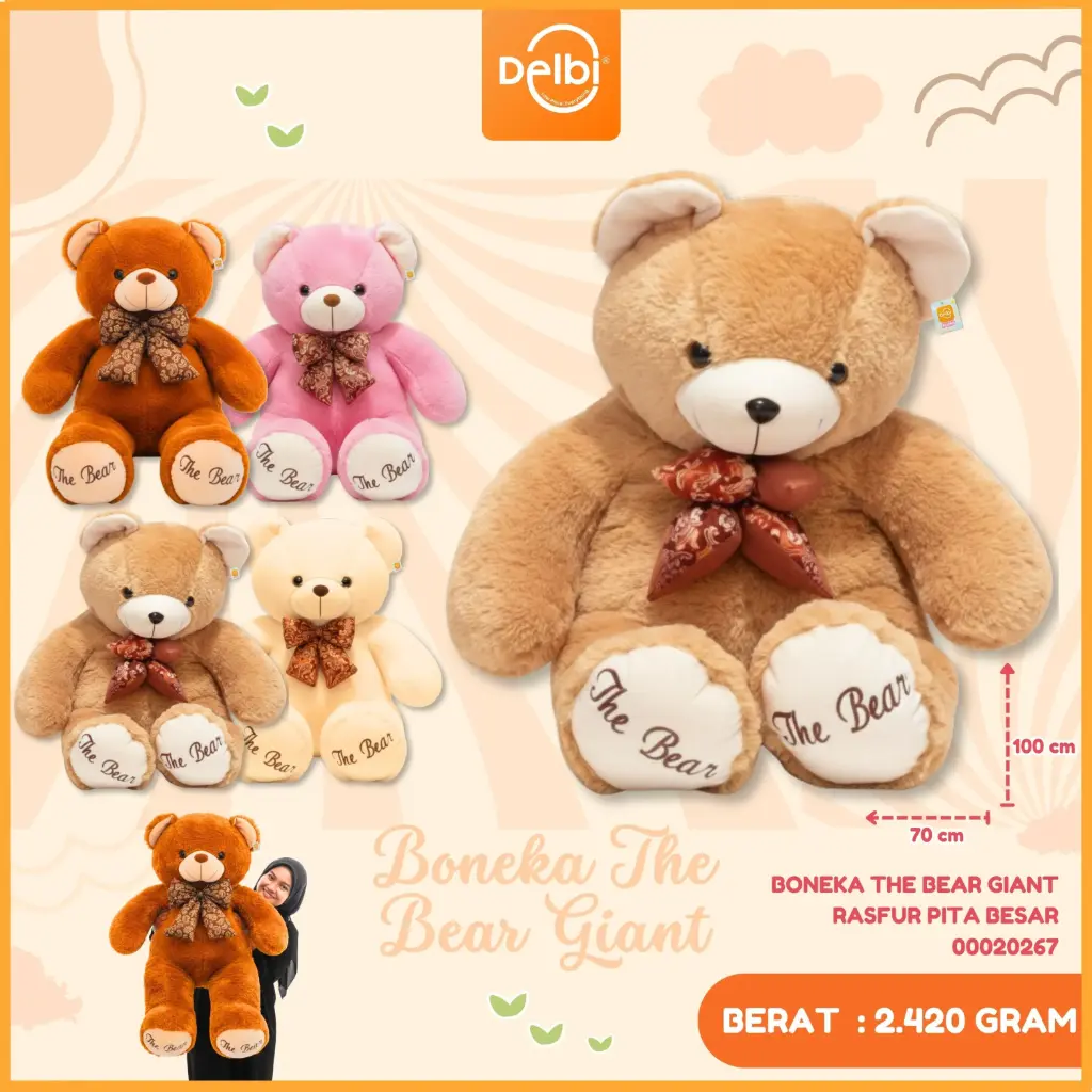 [00020267] BONEKA THE BEAR GIANT RASFUR PITA BESAR