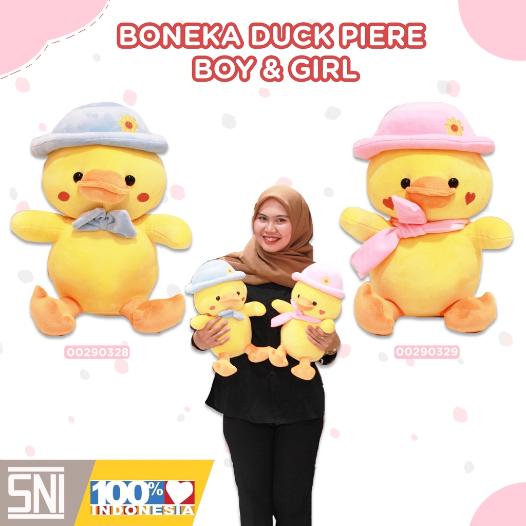 BONEKA DUCK PIERE BOY n GIRL 15H' BEBEK TOPI 15H
