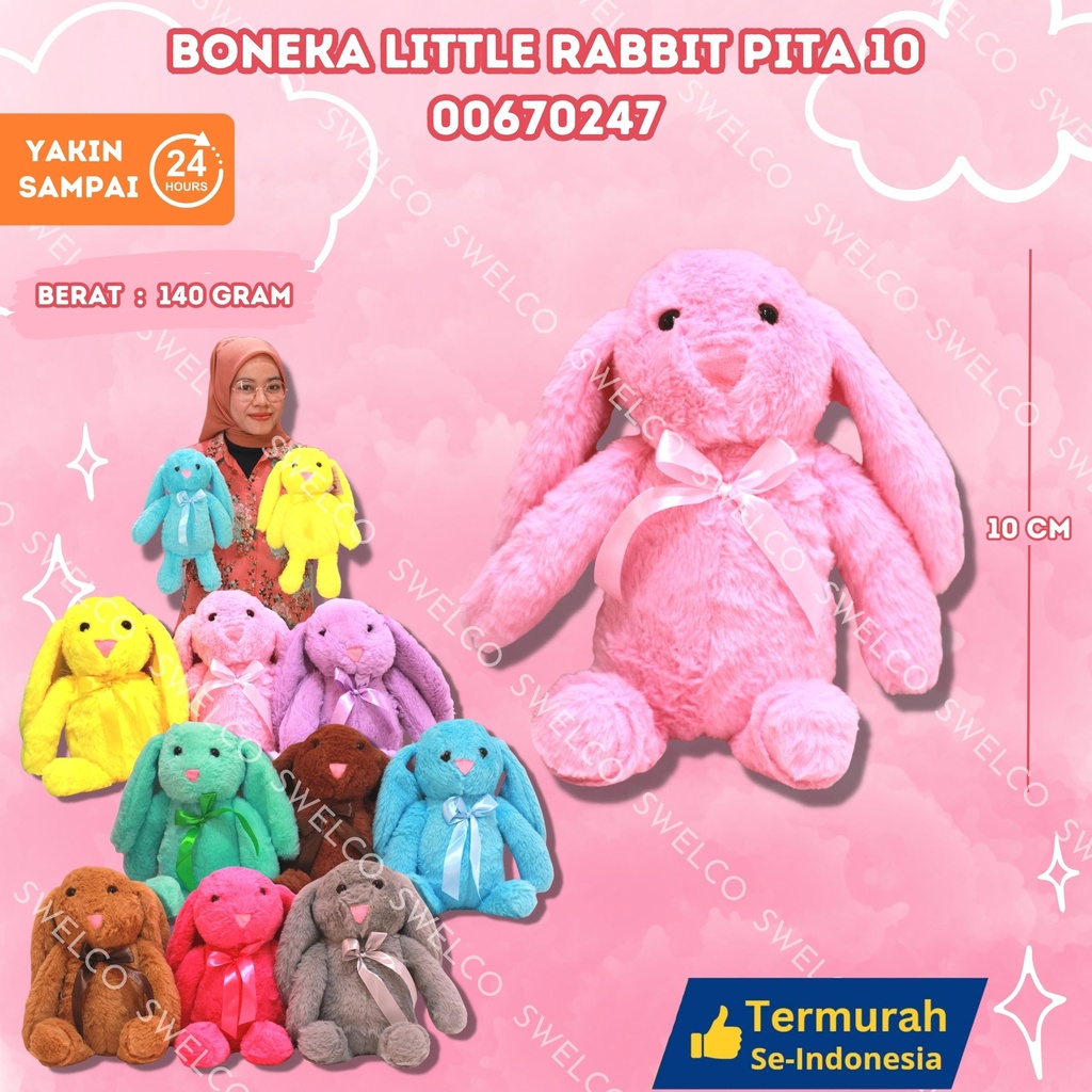 BONEKA LITTLE RABBIT PITA 10" WARNA WARNI KELINCI