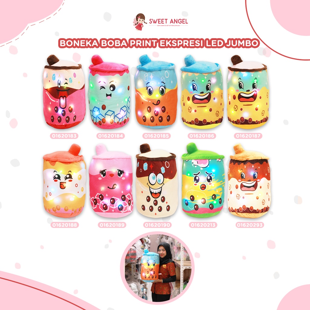 BONEKA BOBA PRINT EKSPRESI JUMBO ( 4PCS