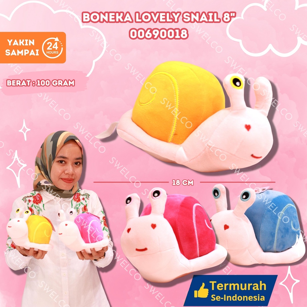 [00690018] BONEKA LOVELY SNAIL 8" KEONG SIPUT