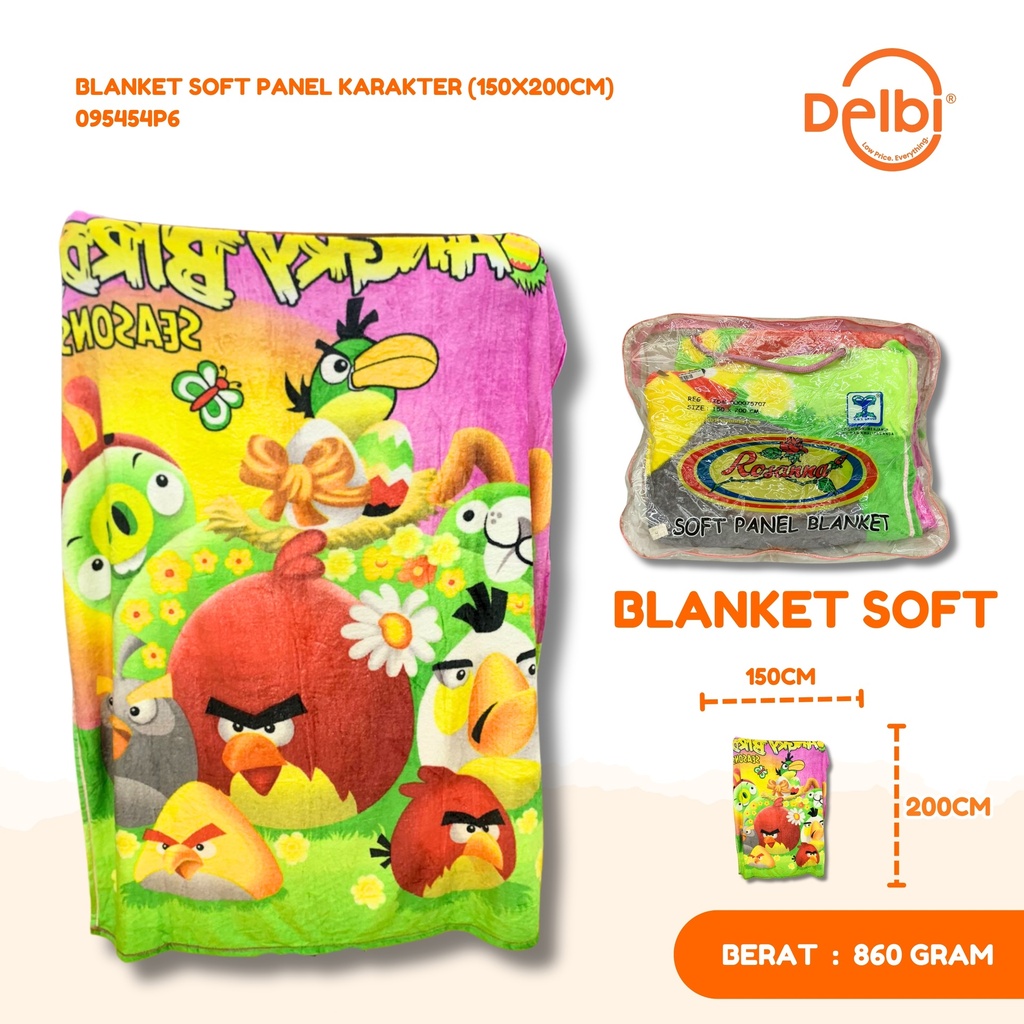 [095454P6] BLANKET SOFT PANEL KARAKTER (150X200CM)