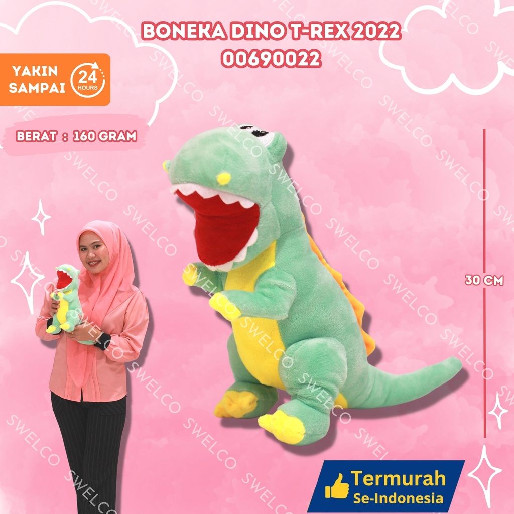 BONEKA DINO T-REX 2022 DINOSAUR TIREX ANIMAL MANGAP