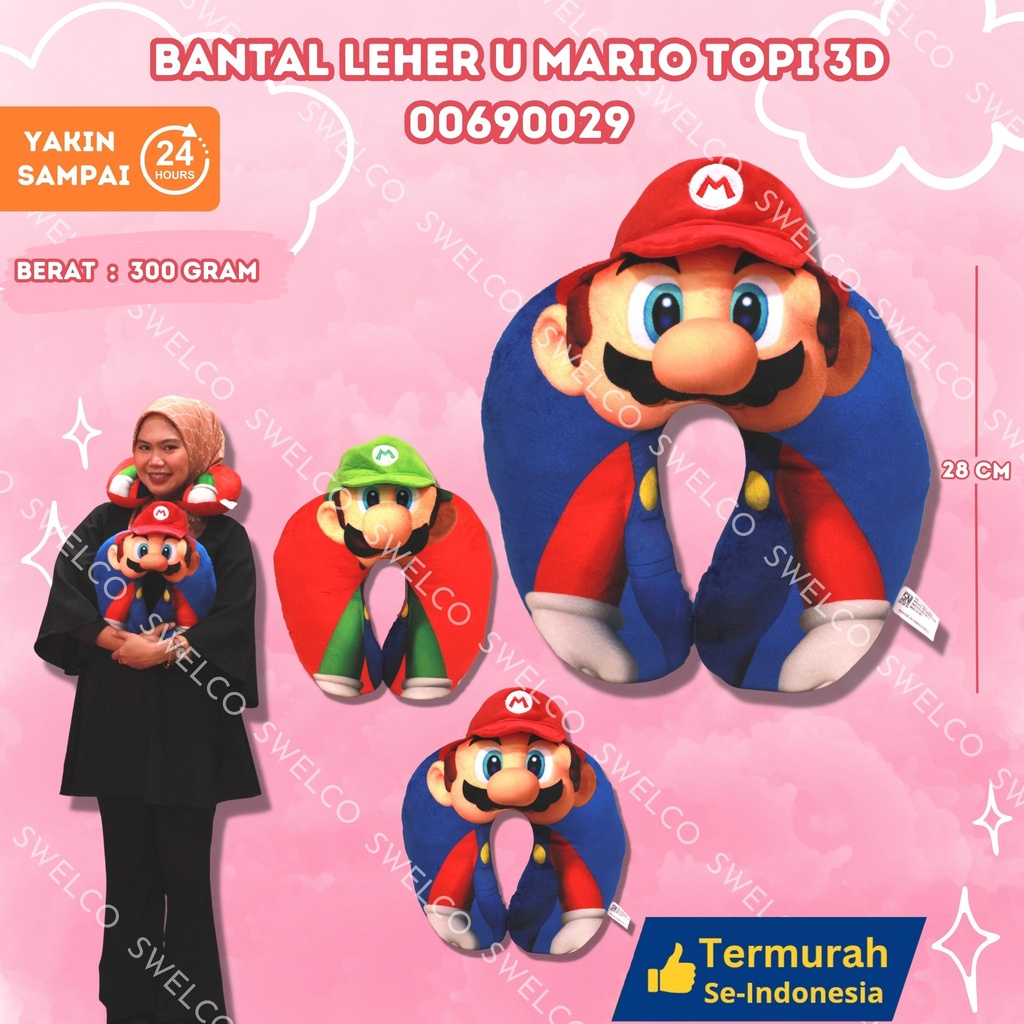 BANTAL LEHER U MARIO TOPI 3D KARAKTER