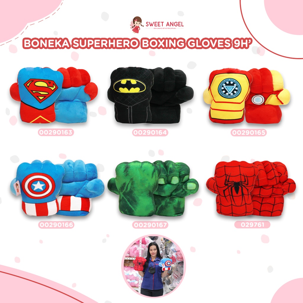 BONEKA SUPERHERO BOXING GLOVES 9H'