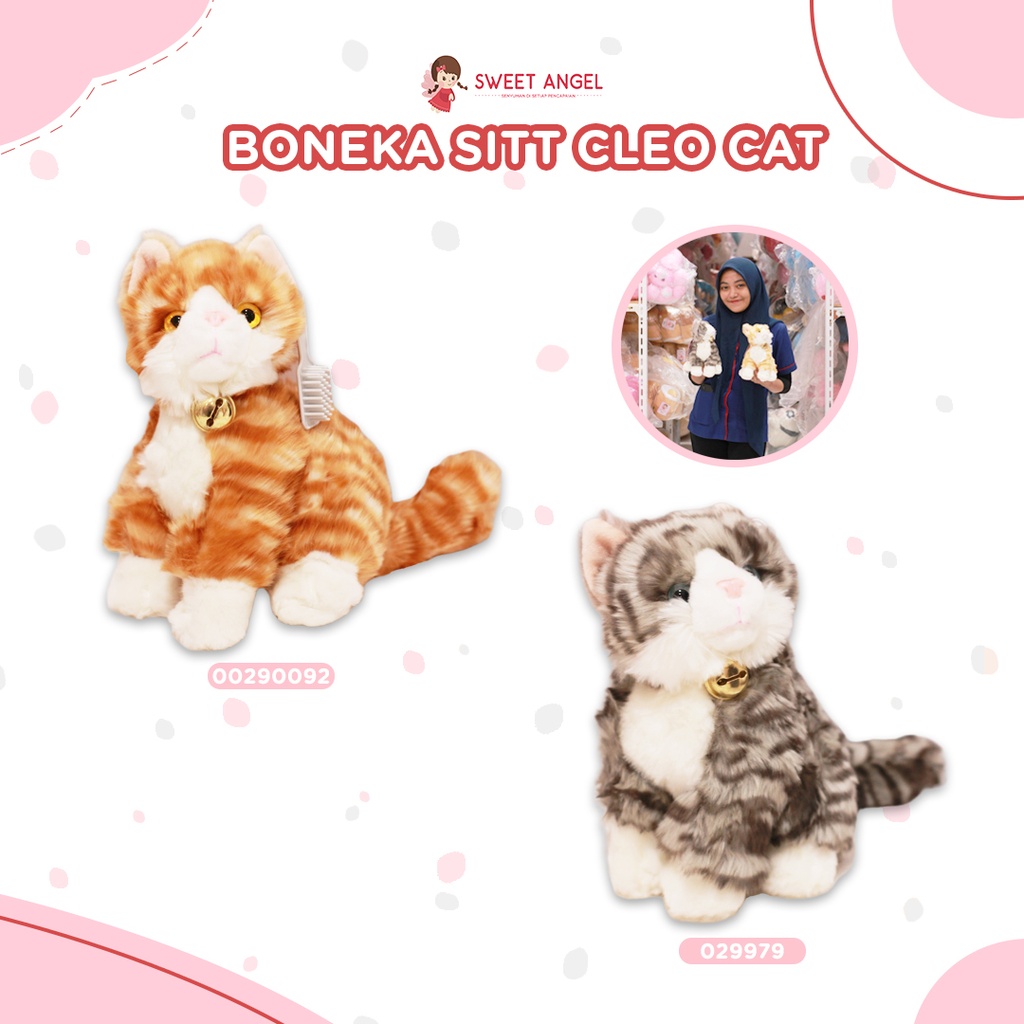 BONEKA SITT CLEO CAT 10" KUCING DUDUK