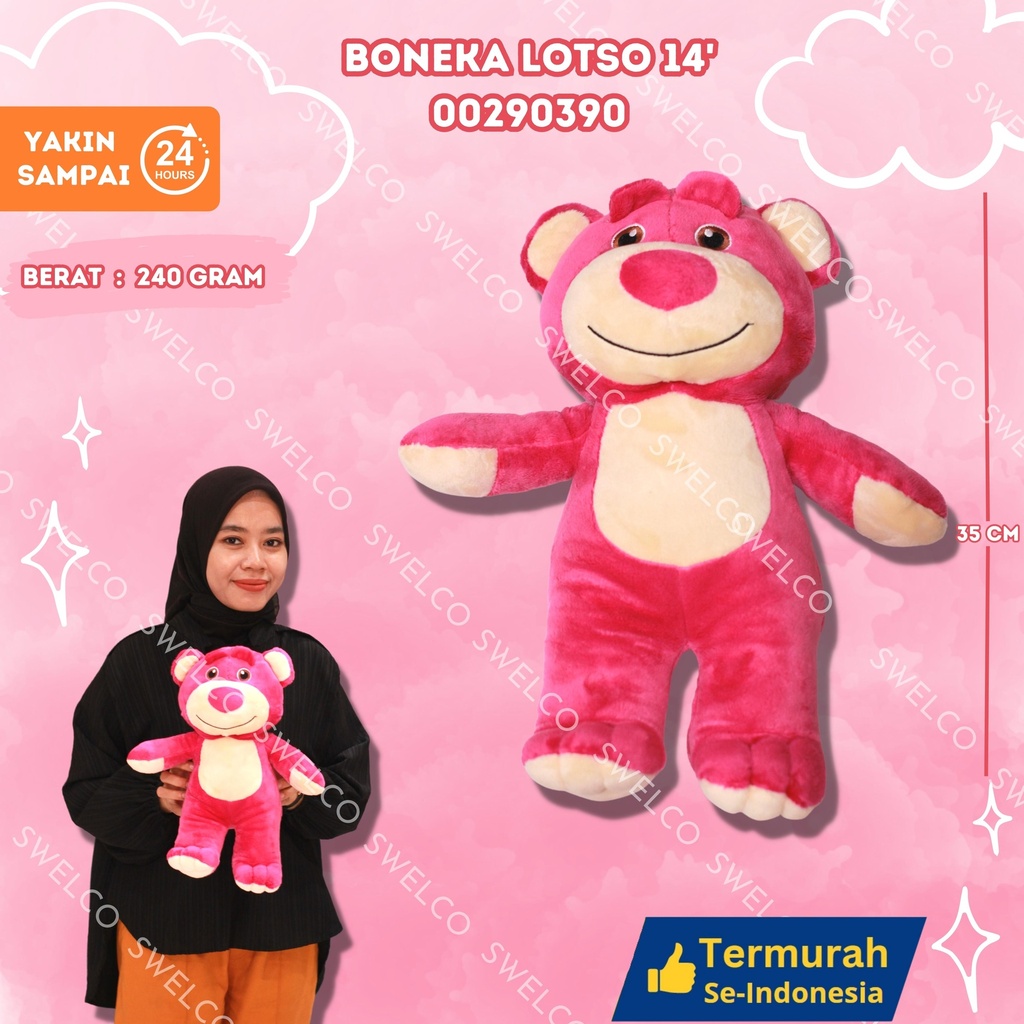 BONEKA LOTSO 14' BERBULU 14" KARAKTER SEDANG