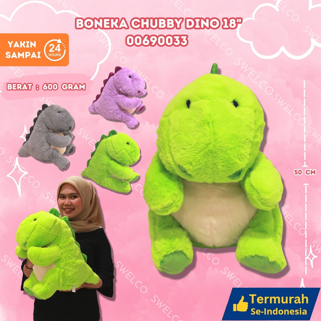 [00690033] BONEKA CHUBBY DINO 18"