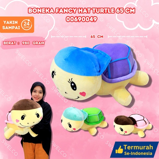 [00690049] BONEKA FANCY HAT TURTLE 65CM