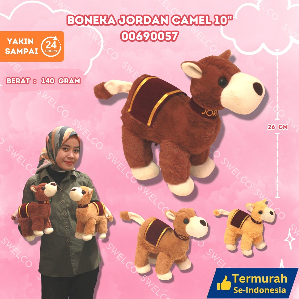 BONEKA JORDAN CAMEL 10" ANIMAL KECIL DUDUK UNTA