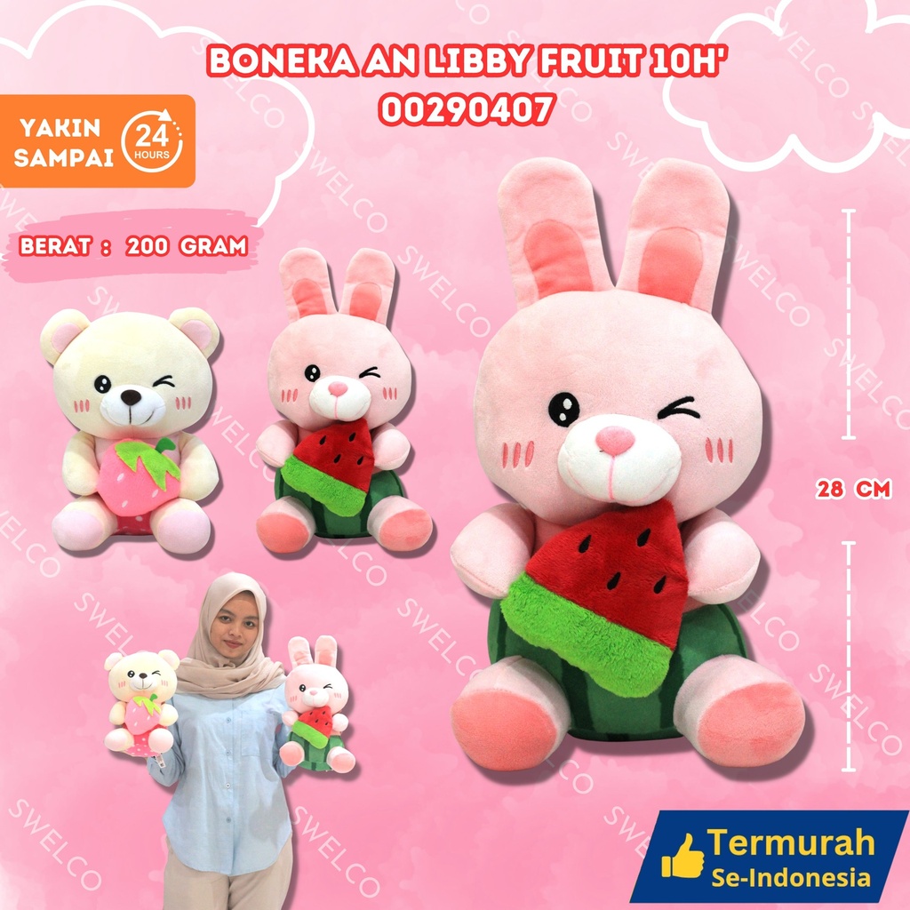 BONEKA AN LIBBY FRUIT 10H' MOBIL KECIL KARAKTER 10" BUAH SEMANGKA