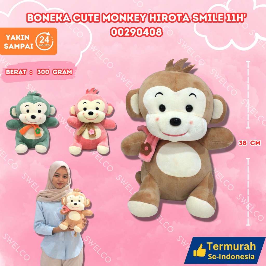 [00290408] BONEKA CUTE MONKEY HIROTA SMILE 11H'