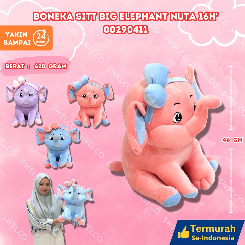 BONEKA SITT BIG ELEPHANT NUTA 16H' (P.38061)