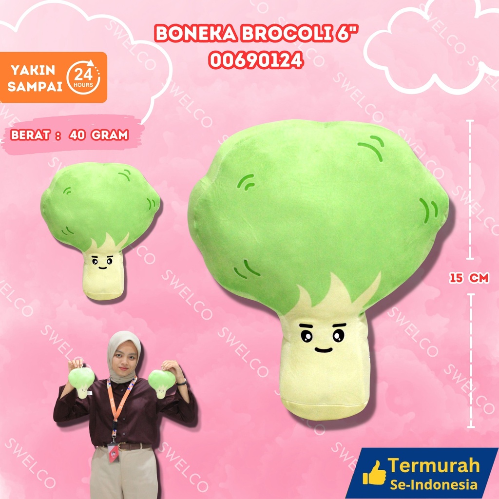 [00690124] BONEKA BROCOLI 6"
