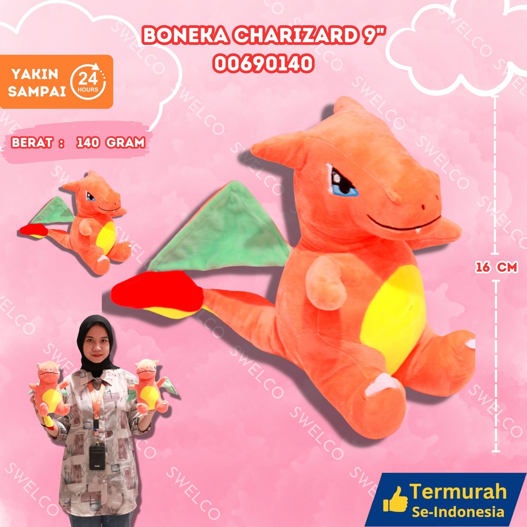 BONEKA CHARIZARD 9" ANIMAL