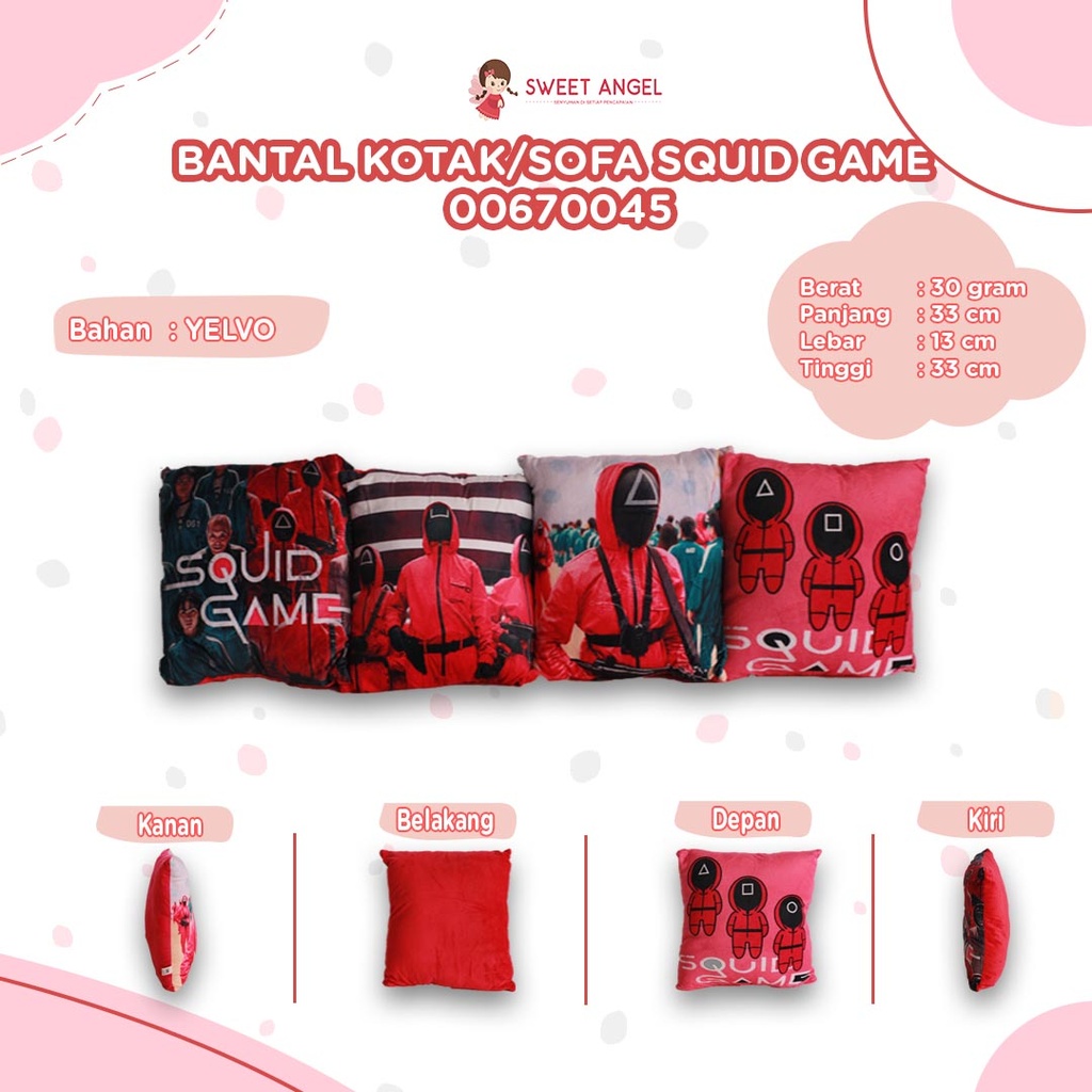 [00670045P5] BANTAL KOTAK/SOFA SQUID GAME (salin)