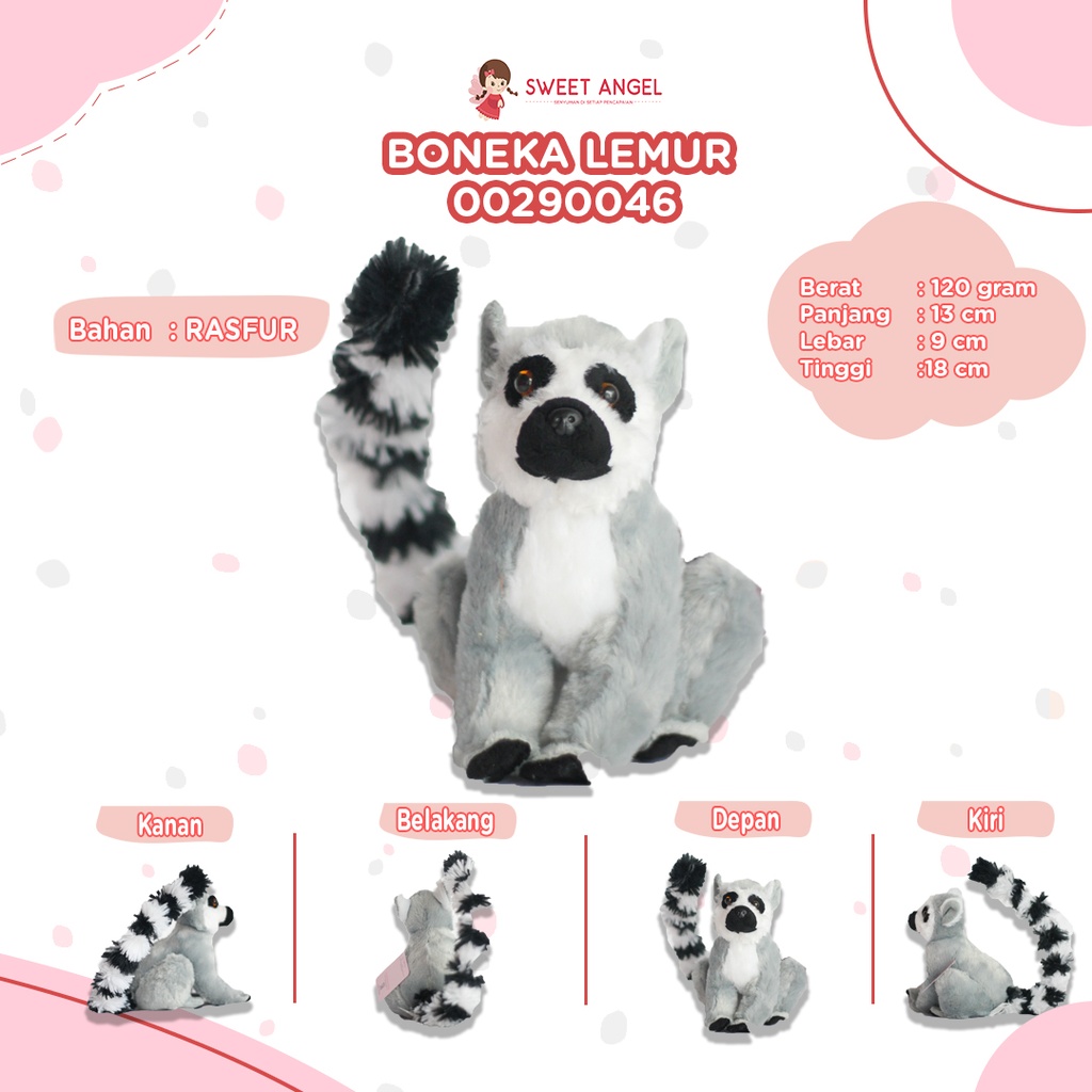 [00290046P5] BONEKA LEMUR 7" (salin)