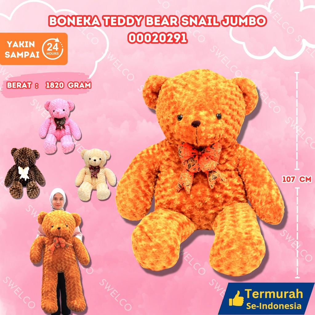 BONEKA TEDDY BEAR SNAIL JUMBO BESAR PITA BEEAR