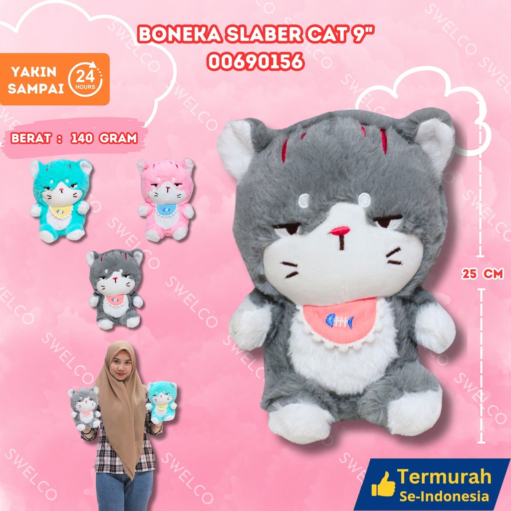 BONEKA SLABER CAT 9" KECIL KUCING