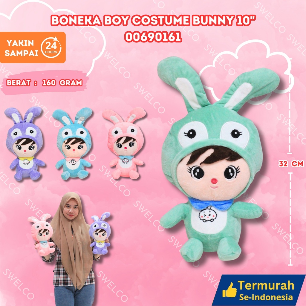 BONEKA BOY COSTUME BUNNY 10" KECIL KELINCI