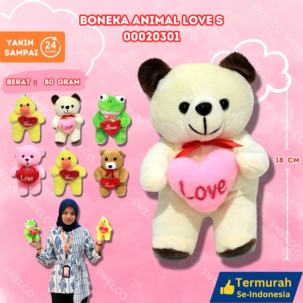 BONEKA ANIMAL LOVE S KECIL S" CAPIT