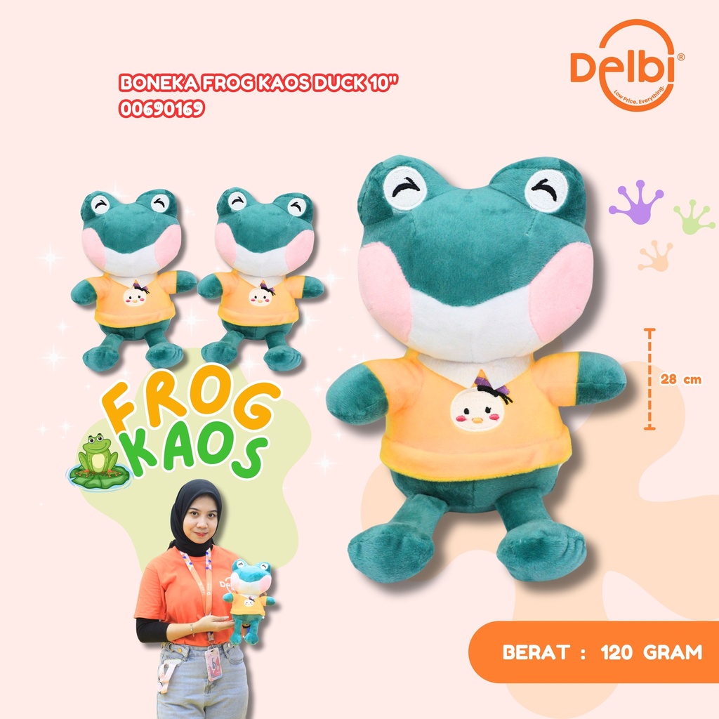 [00690169] BONEKA FROG KAOS DUCK 10" ANIMAL KODOK
