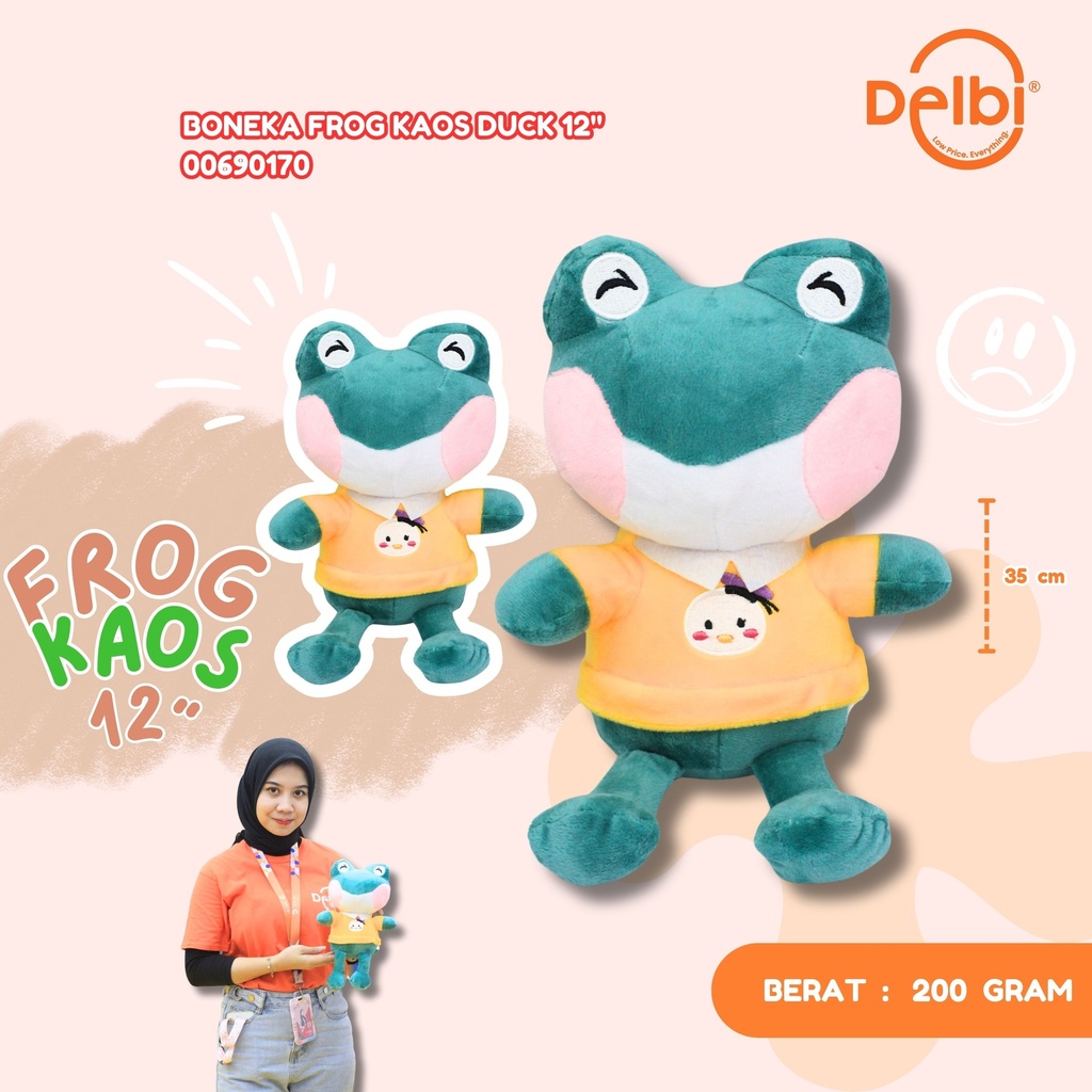 [00690170] BONEKA FROG KAOS DUCK 12" ANIMAL KECIL KODOK