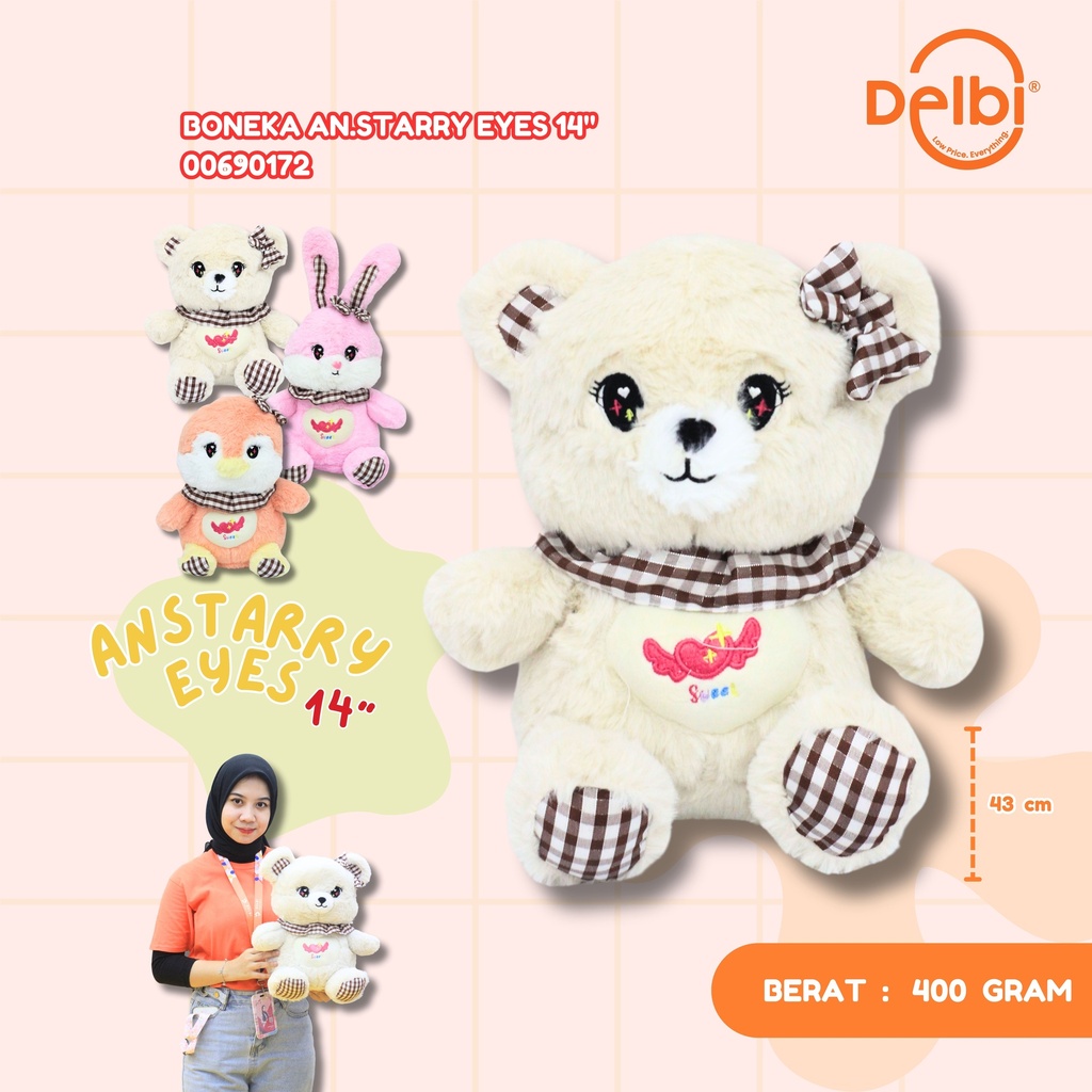 BONEKA AN.STARRY EYES 14" KARAKTER SEDANG STARRY