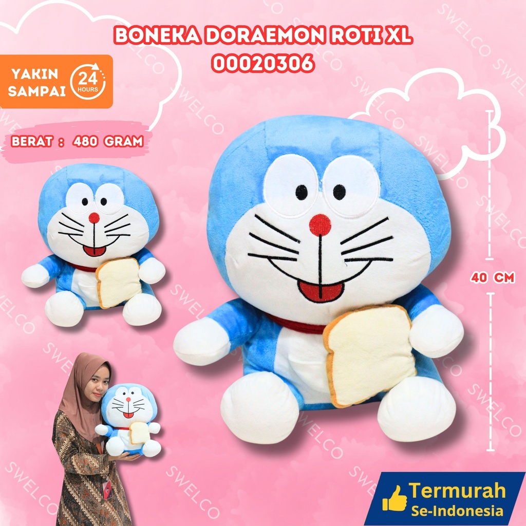 [00020306] BONEKA DORAEMON ROTI XL KARAKTER BESAR DORAEMUN